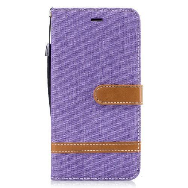 Contra PU bőr/textiltok tok iPhone 8 Plus és 7 Plus készülékhez - lila