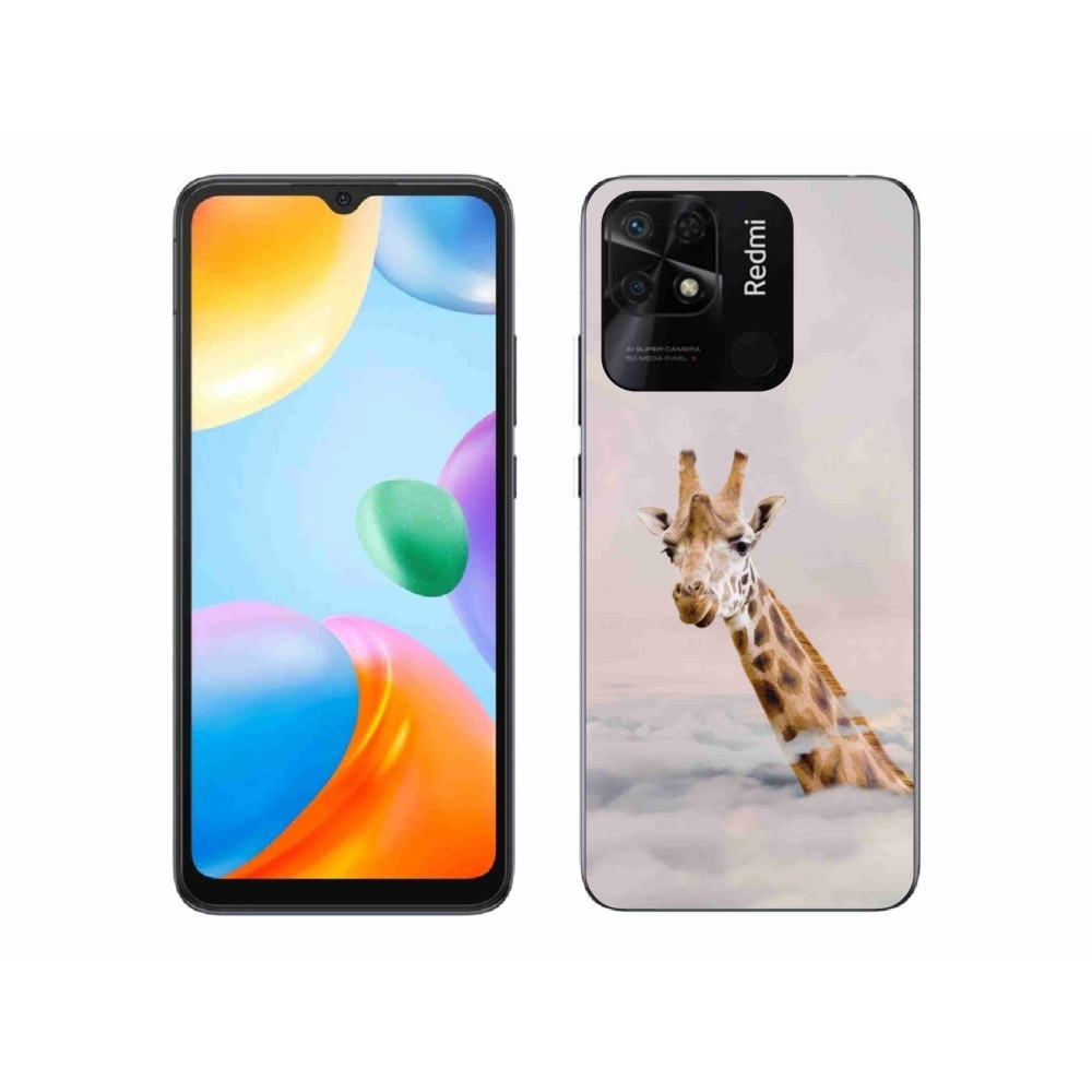 Gél borítás mmCase a Xiaomi Redmi 10C-hez - zsiráf a felhőkben