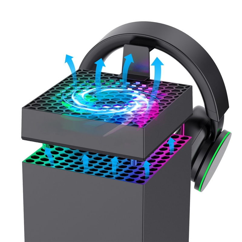 iPega XBX024S Többfunkciós újratölthető RGB állvány hűtéssel Xboxhoz
