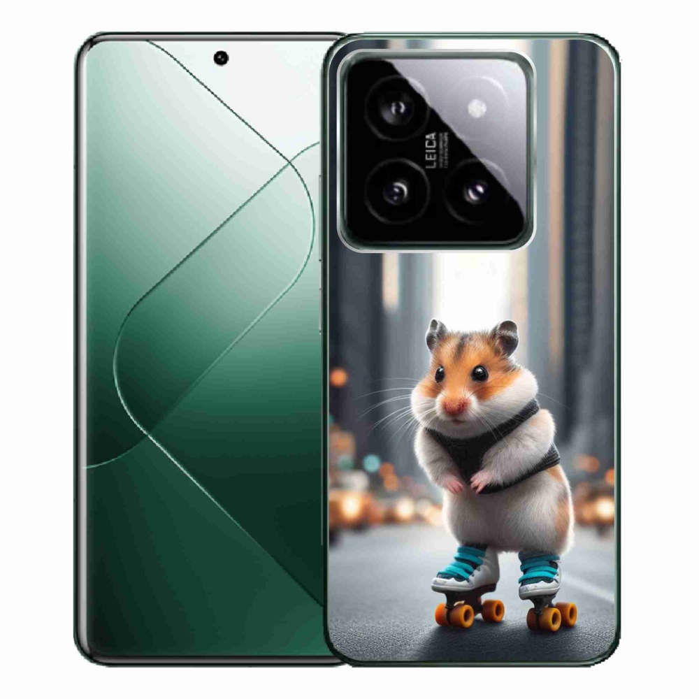 Gél borítás mmCase a Xiaomi 14 Pro számára - hörcsög a korcsolyán