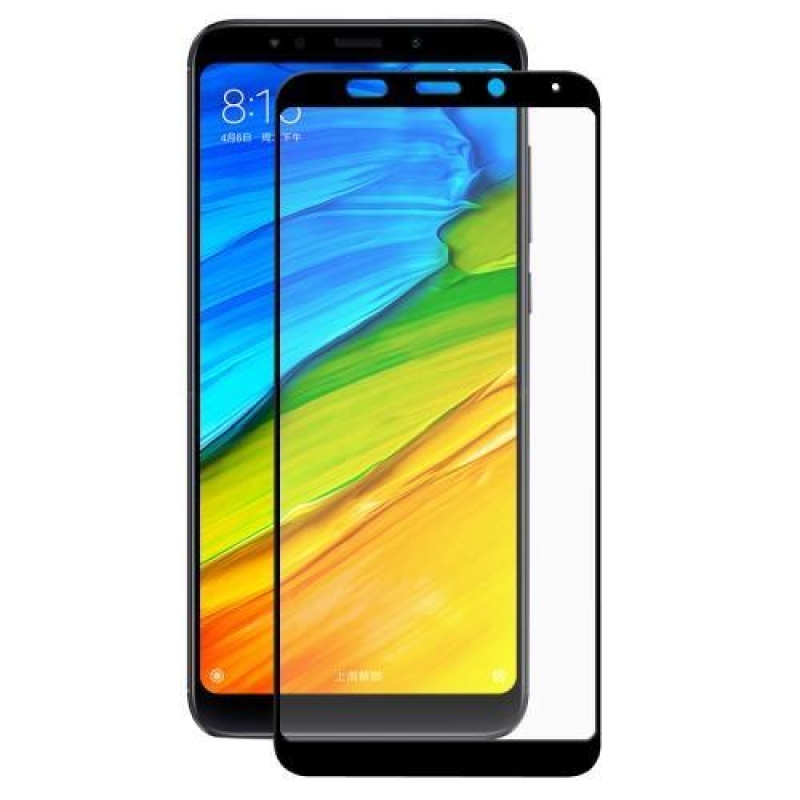 Fedél teljes képernyő edzett üveg Xiaomi Redmi 5 Plus - fekete szegéllyel