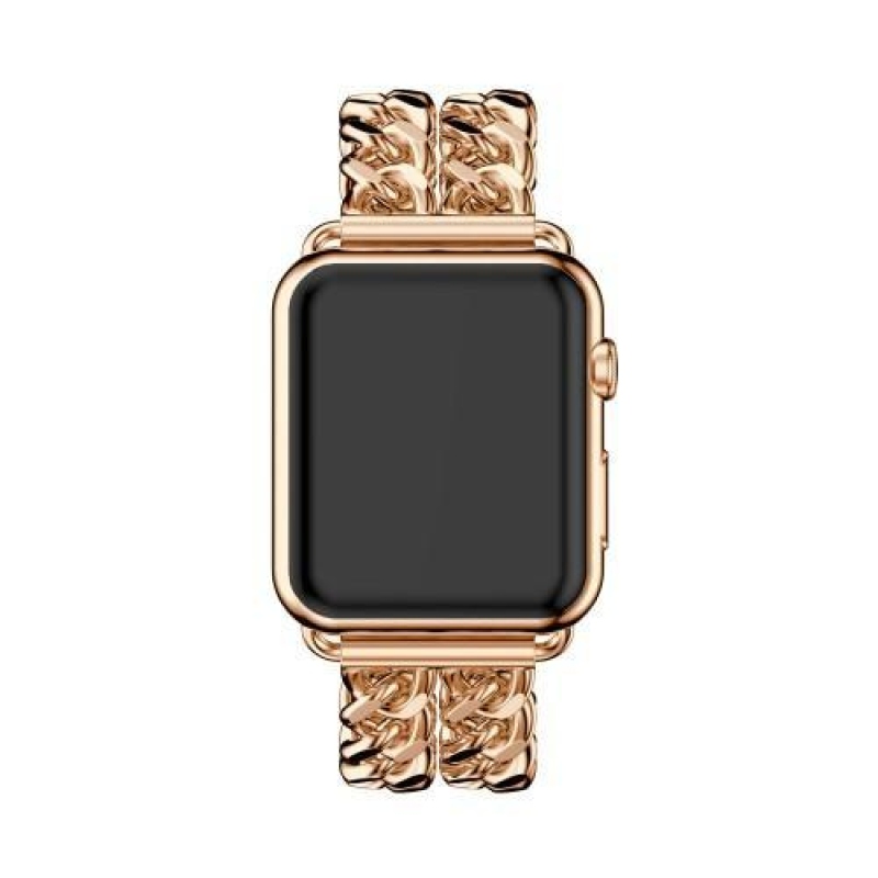 Cowboy stílusos acél szíj Apple Watch 42mm-es órához - rózsaarany