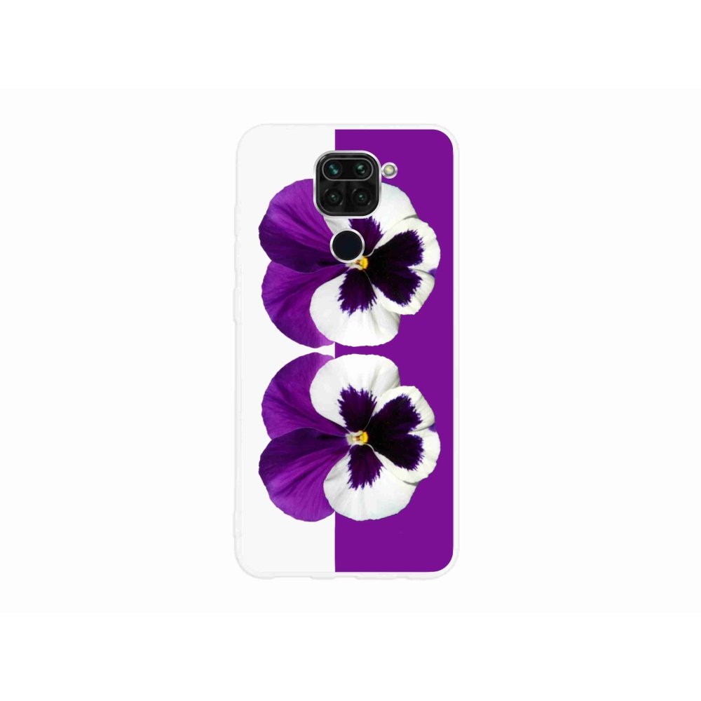 Gél borítás mmCase a Xiaomi Redmi Note 9-hez - lila és fehér virág