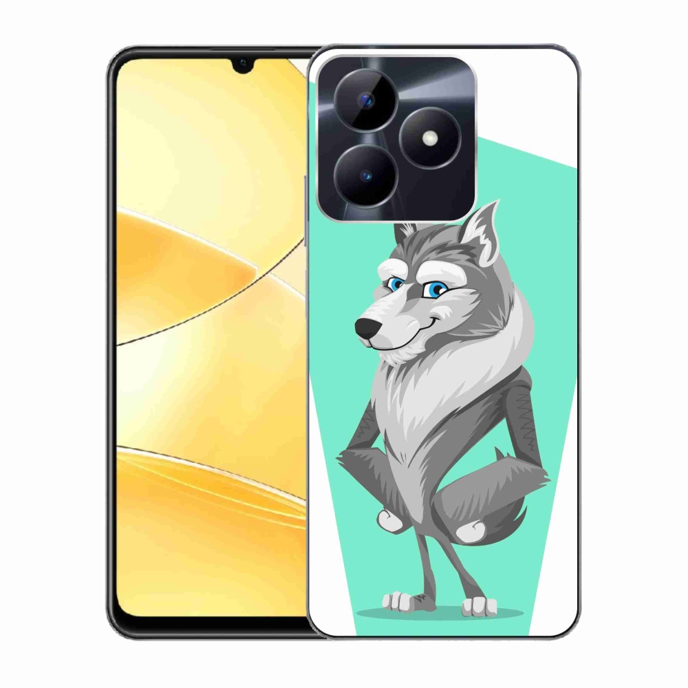 Zselés borító mmCase a Realme C51/C53 készülékhez - rajzfilmfarkas