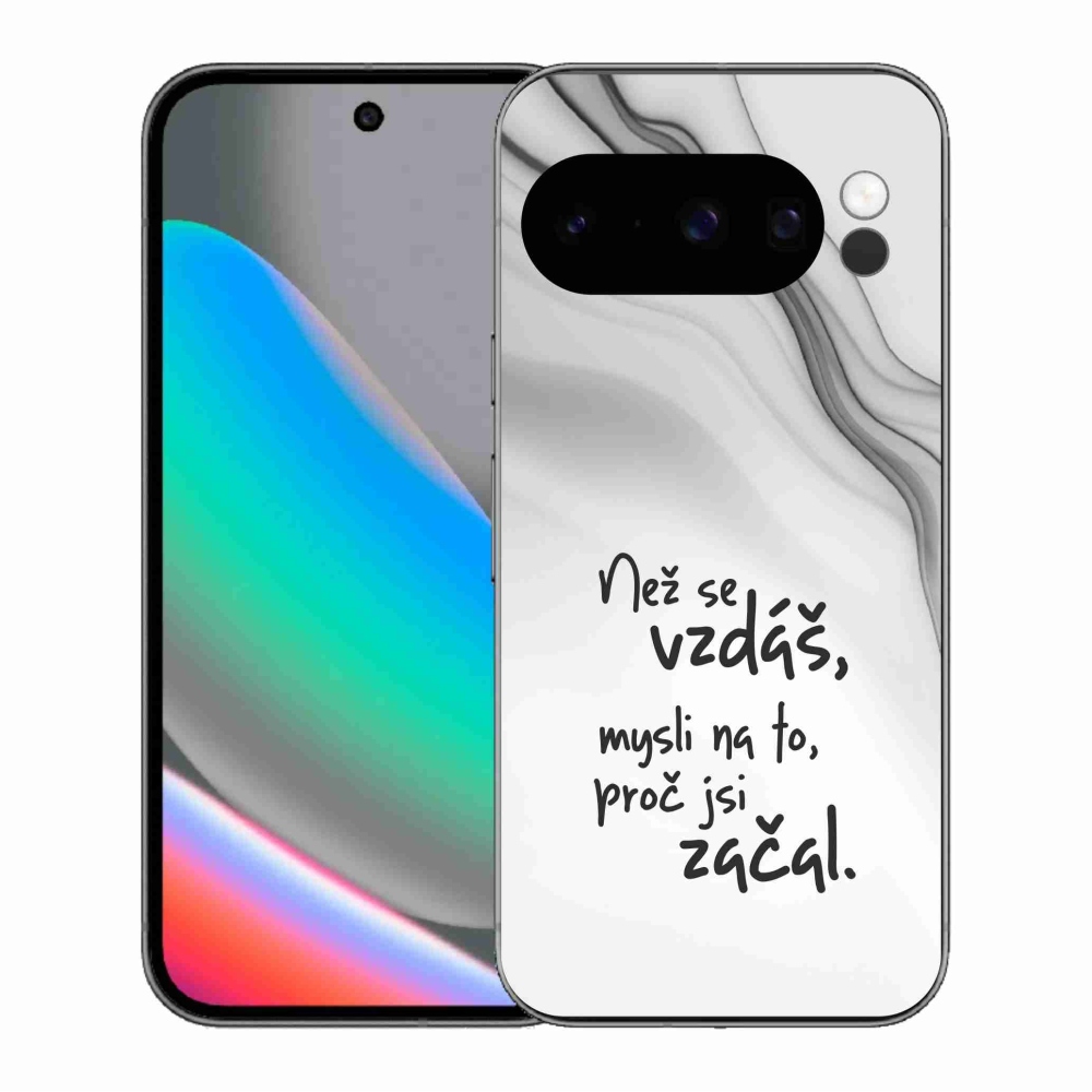 Gél borítás mmCase a Google Pixel 10 Pro készülékhez - Idézet 2 fehér háttér