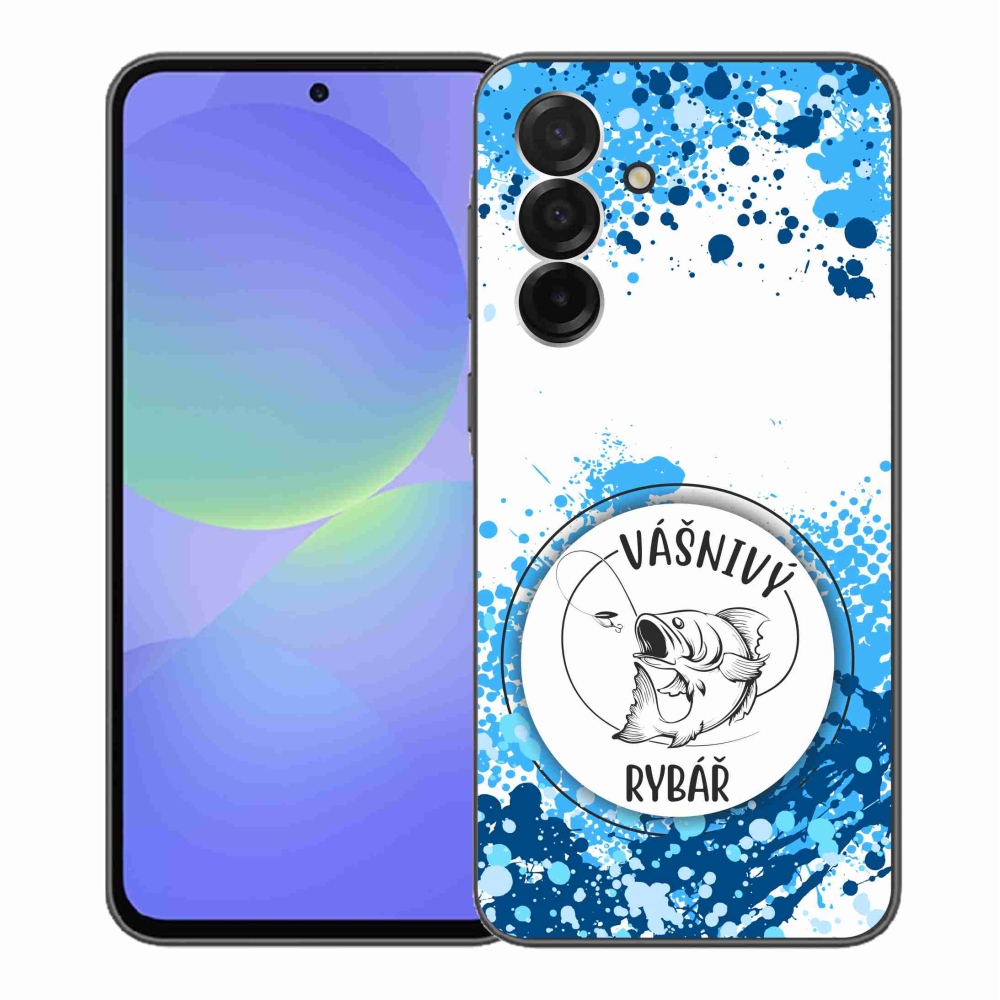 Gél borító mmCase Samsung Galaxy A36 5G - szenvedélyes halász fehér háttérrel