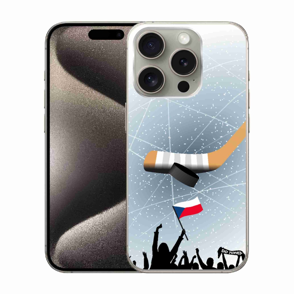 Zselés borítás mmCase iPhone 15 Pro készülékhez - hoki szurkolóknak