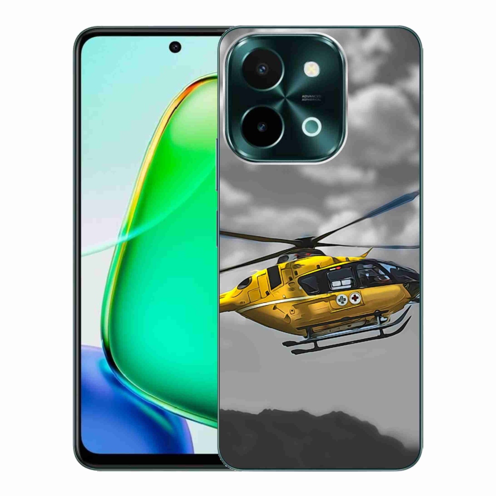 Zselés borítás mmCase Vivo Y28-hoz - sárga helikopter