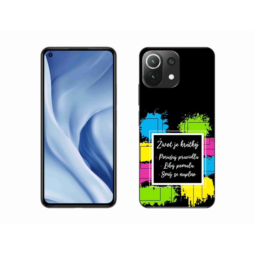 Gél borítás mmCase a Xiaomi Mi 11 Lite 4G/5G-hez - idézem 5 fekete háttérrel