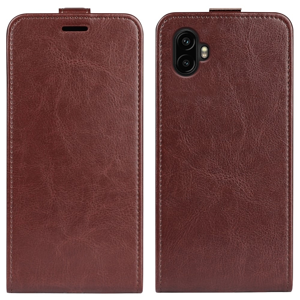Függőleges könyvtáska Samsung Galaxy Xcover 7 Pro készülékhez - barna