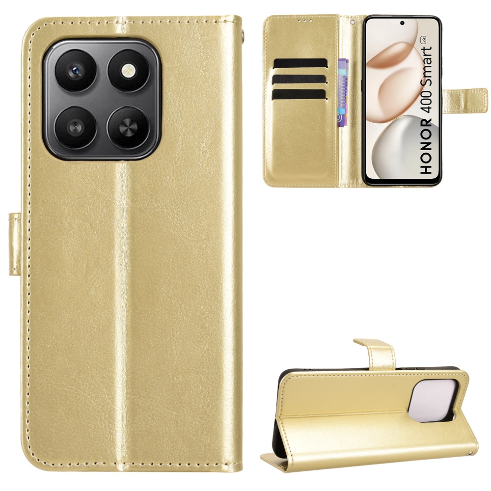 Őrült könyvtáska Honor 400 Smart 5G/4G/Honor X7d - arany színű