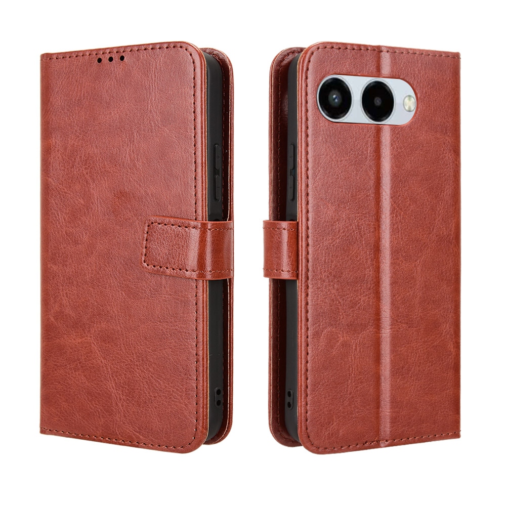 Őrült könyv tok a T-Mobile T Phone 3-hoz - barna színű