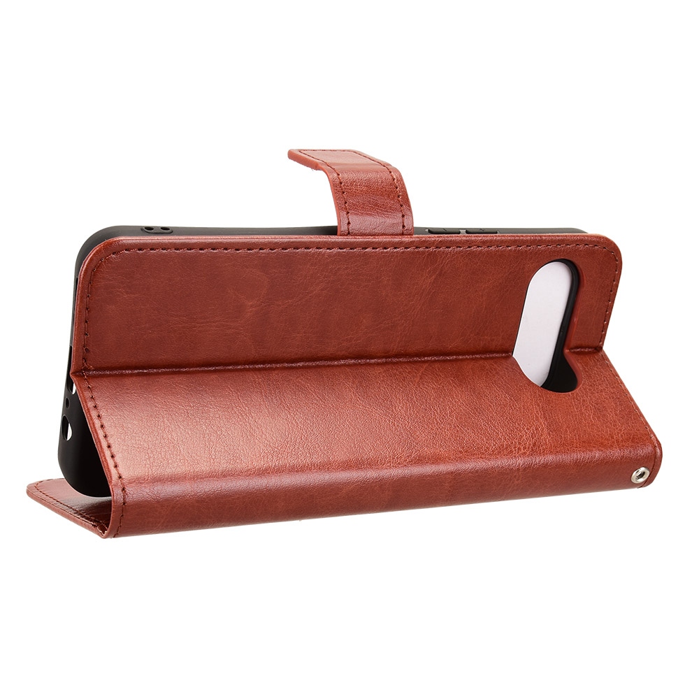 Őrült könyv tok a T-Mobile T Phone 3-hoz - barna színű