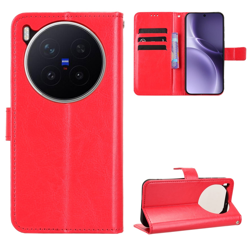 Őrült könyv tok a Vivo X300 Pro 5G-hez - piros