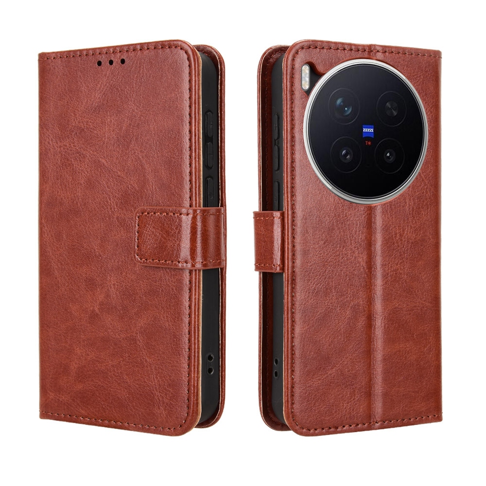 Őrült könyv tok a Vivo X300 Pro 5G-hez - barna