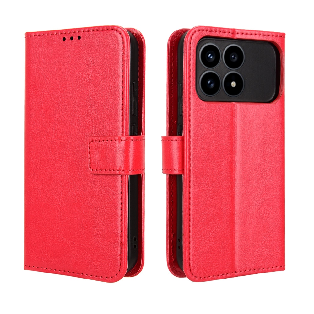 Őrült könyv tok a Xiaomi Poco F8 Pro 5G-hez - piros