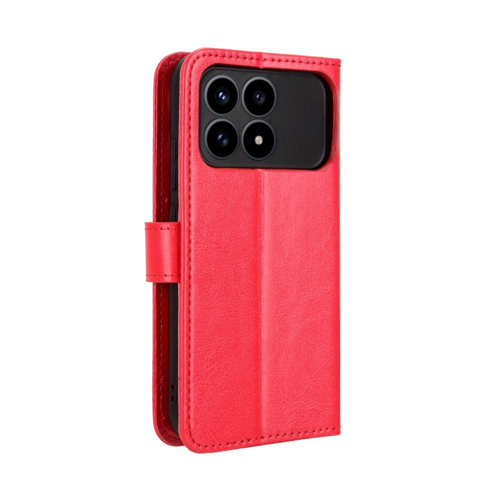 Őrült könyv tok a Xiaomi Poco F8 Pro 5G-hez - piros