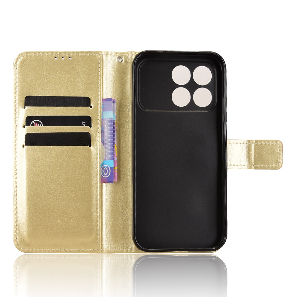 Őrült könyv tok a Xiaomi Poco F8 Pro 5G-hez - arany színben