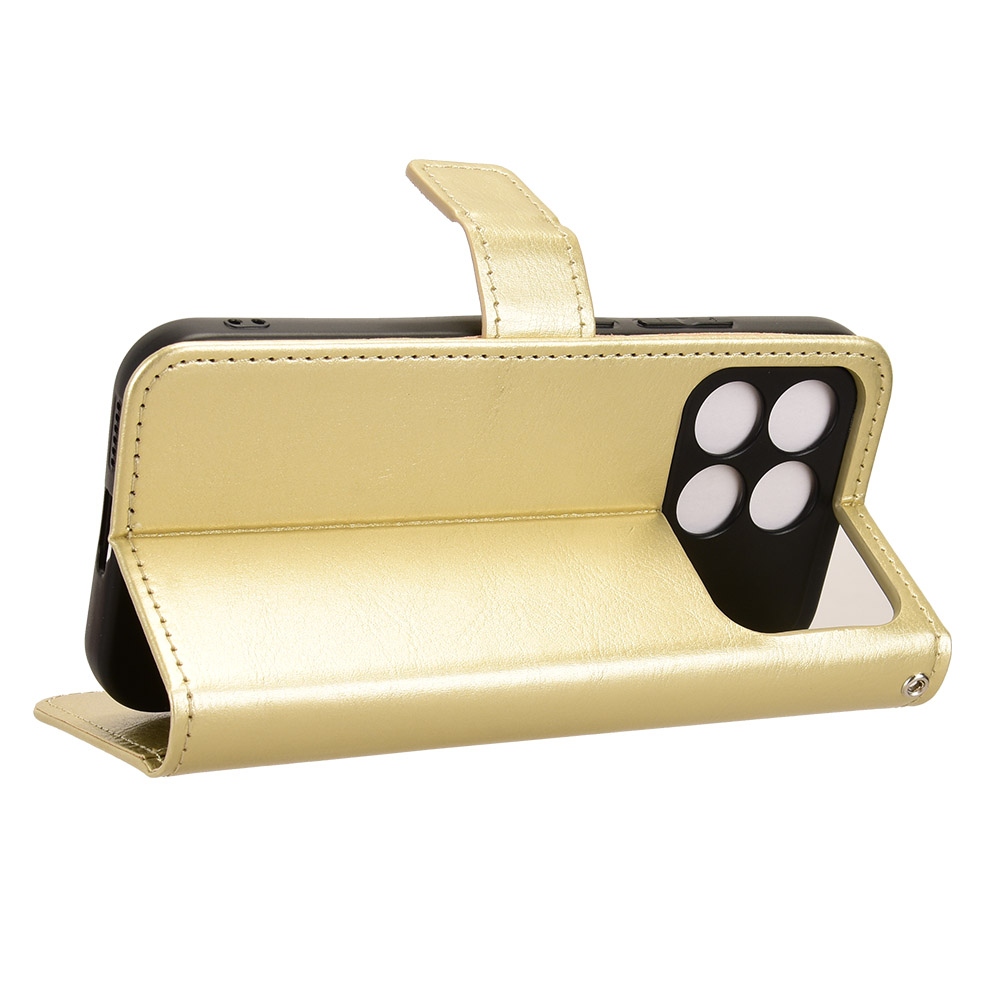 Őrült könyv tok a Xiaomi Poco F8 Pro 5G-hez - arany színben