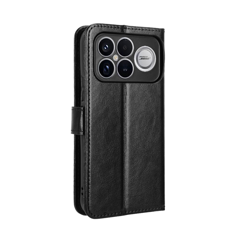 Őrült könyv tok a Xiaomi Poco F8 Ultra 5G-hez - fekete