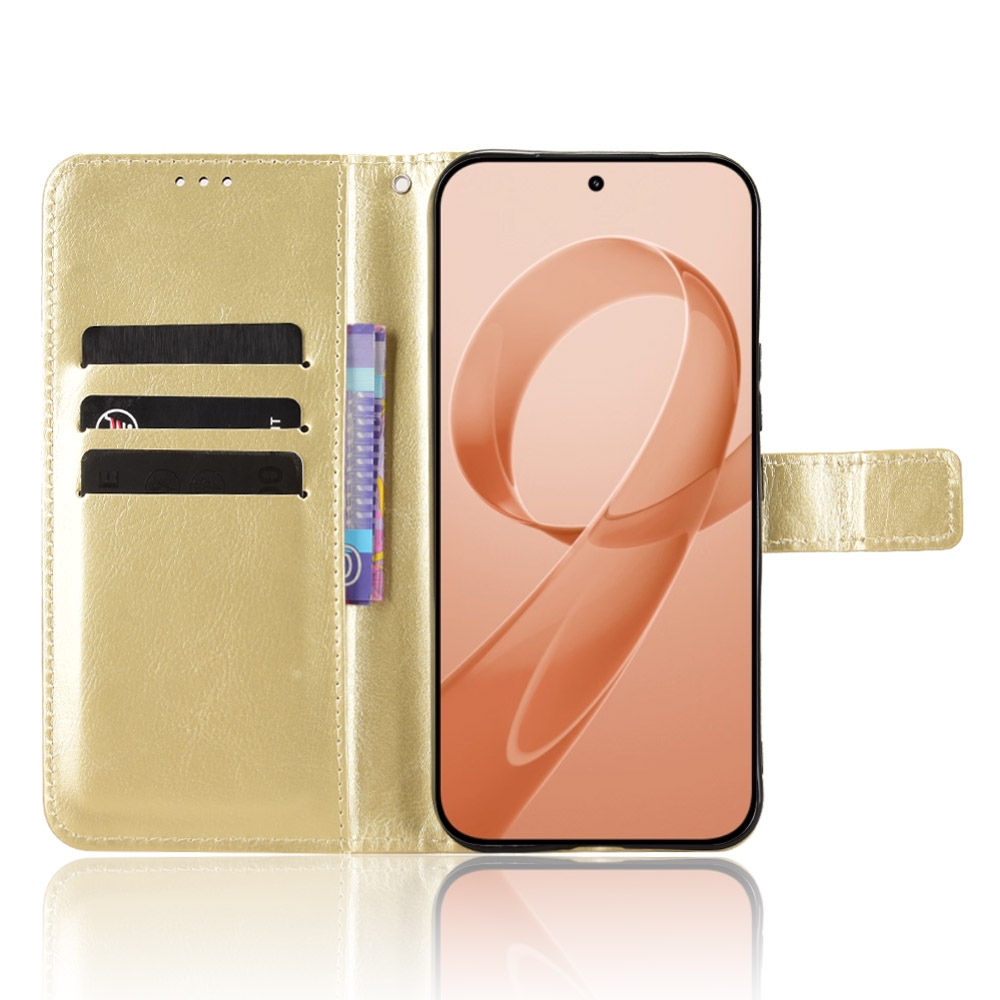 Őrült könyv tok a Xiaomi Poco F8 Ultra 5G-hez - arany színben