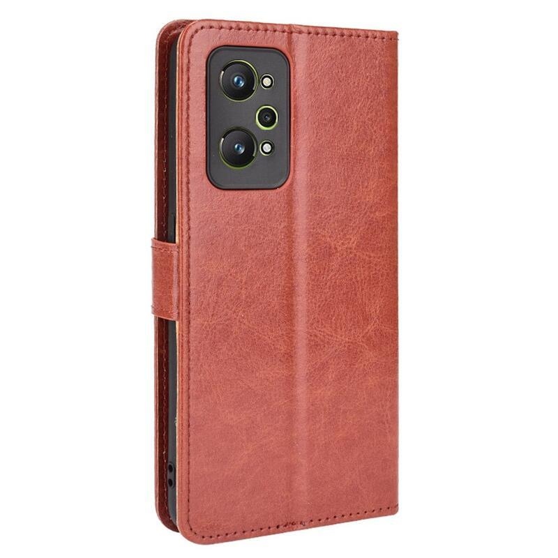 Őrült pénztárca tok mobilhoz Realme GT Neo 2 - barna