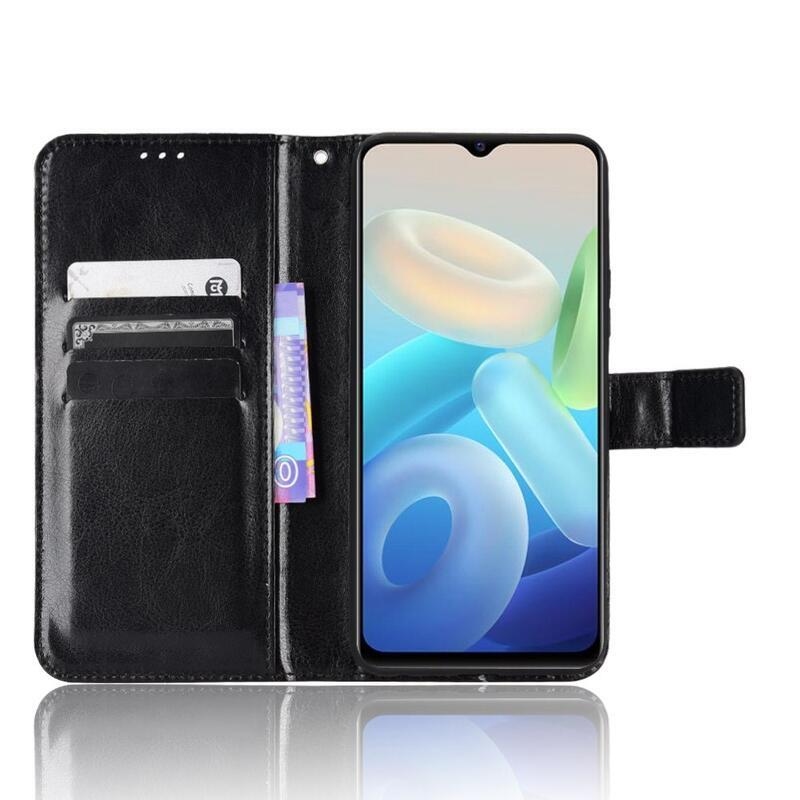 Őrült pénztárca tok a Vivo Y55 5G-hez - fekete