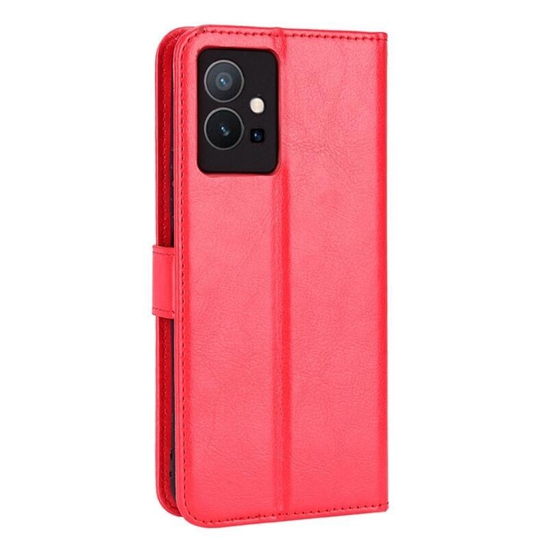 Őrült pénztárca tok a Vivo Y55 5G-hez - piros
