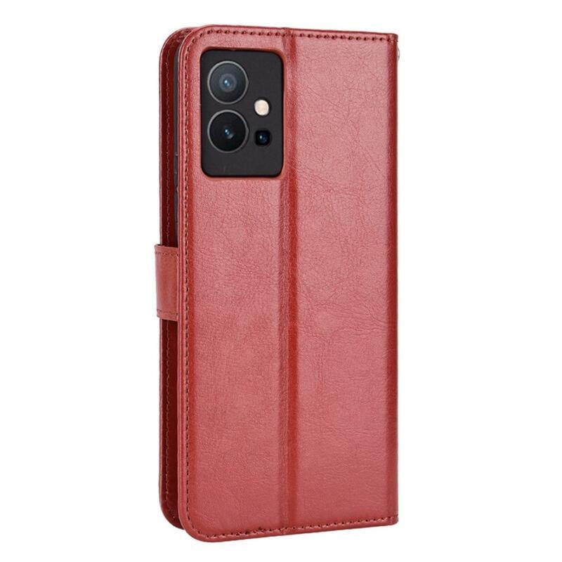 Őrült pénztárca tok a Vivo Y55 5G-hez - barna