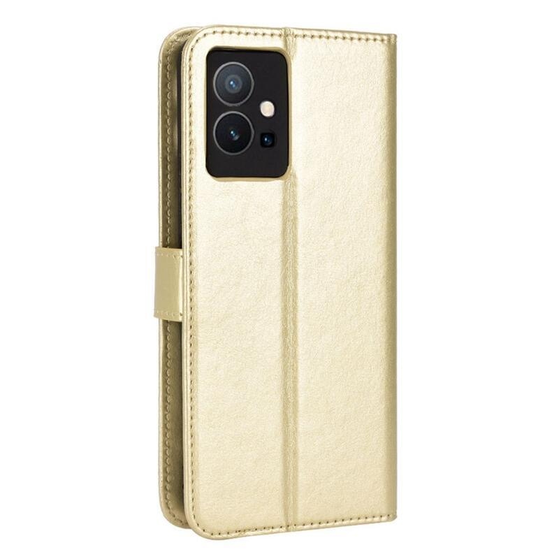 Őrült pénztárca tok a Vivo Y55 5G-hez - arany színben