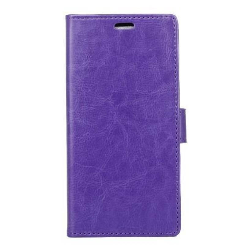 Őrült PU bőr flip tok Sony Xperia XA2 Plus-hoz - lila