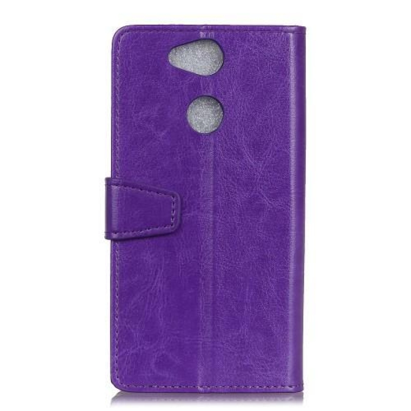 Őrült PU bőr flip tok Sony Xperia XA2 Plus-hoz - lila
