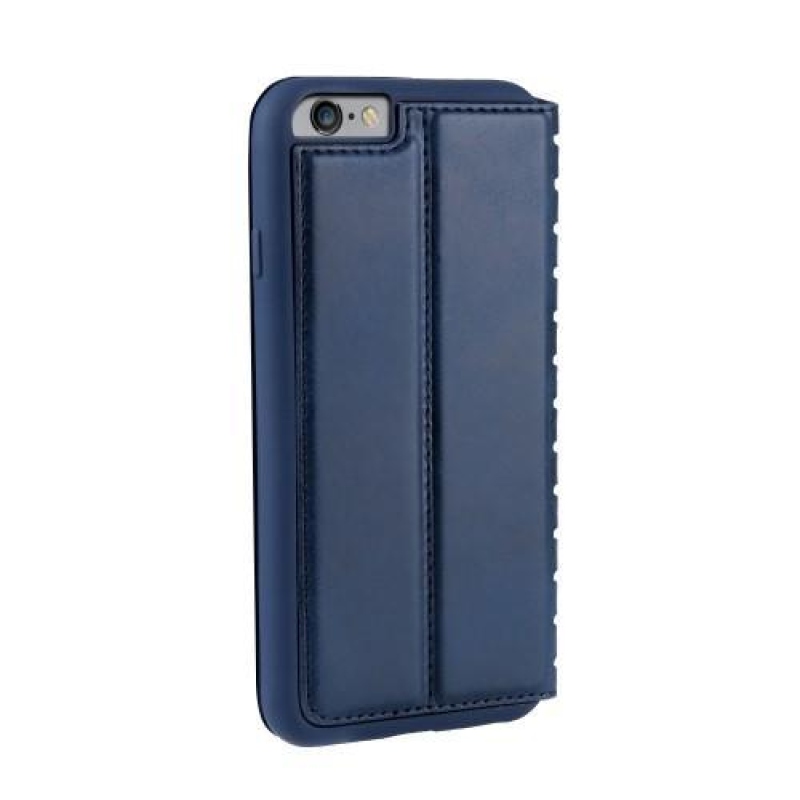Őrült PU bőr tok iPhone 6 Plus és iPhone 6s Plus készülékhez - kék