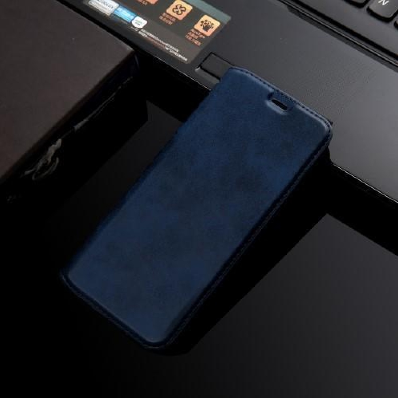 Őrült PU bőr tok iPhone 6 Plus és iPhone 6s Plus készülékhez - kék