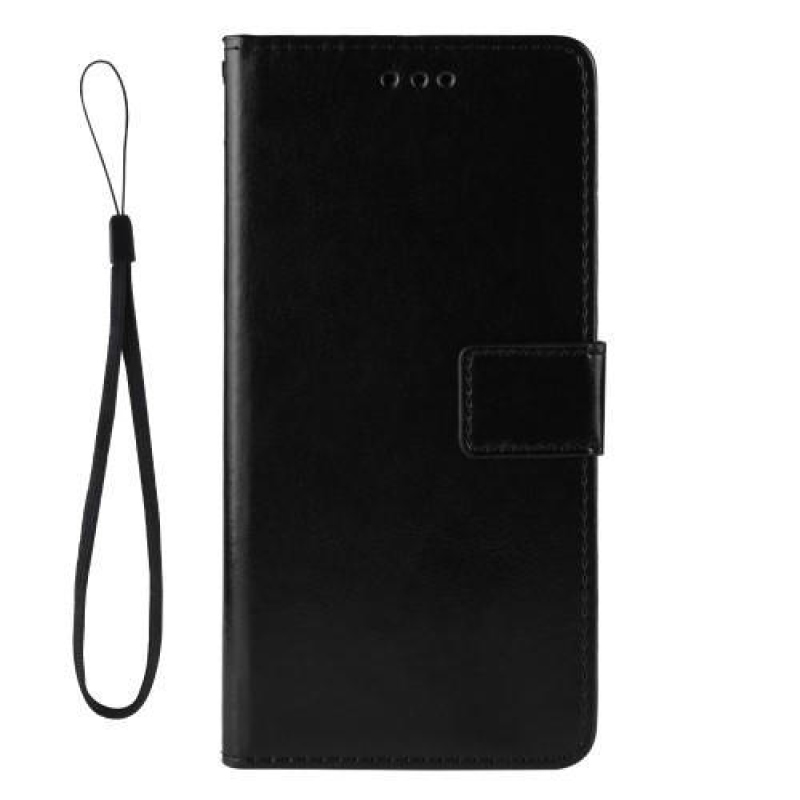 Őrült PU bőr pénztárca tok Honor 20 Lite/Honor 20e - fekete