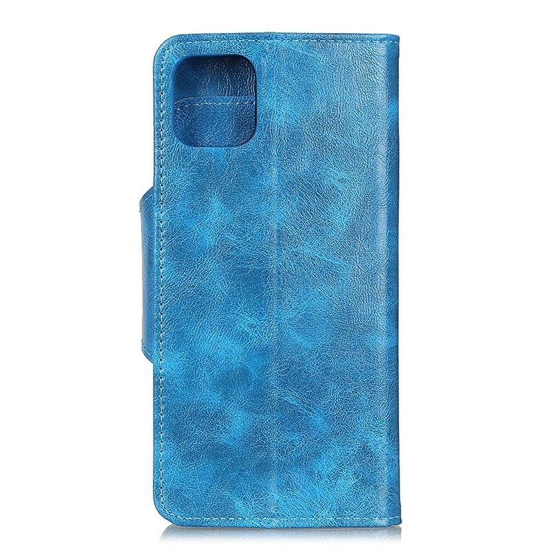 Őrült PU bőr pénztárca tok Huawei P40-hez - kék