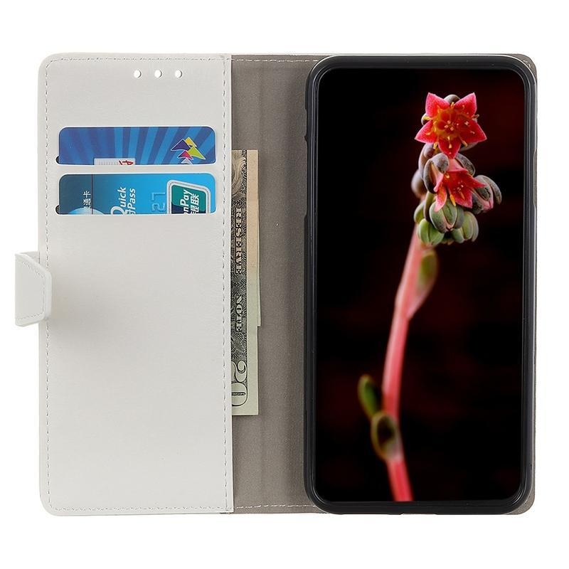 Őrült PU bőr pénztárca tok Xiaomi Mi 10T Lite 5G - fehér