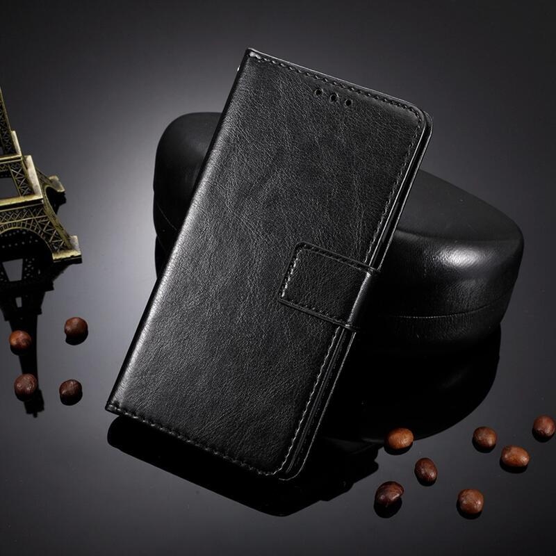 Őrült PU bőr pénztárca tok Xiaomi Poco X4 GT 5G - fekete