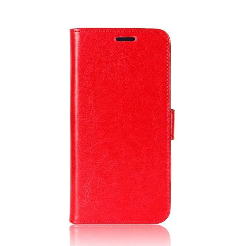 Őrült PU bőr pénztárca tok a Honor 7A-hoz - piros