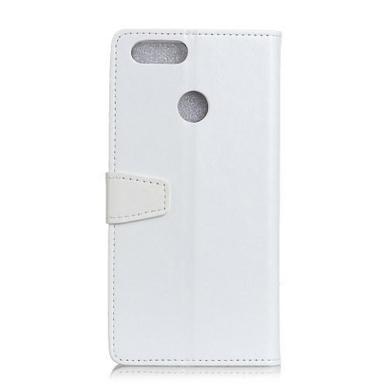 Őrült PU bőr tok Honor 7X-hez - fehér