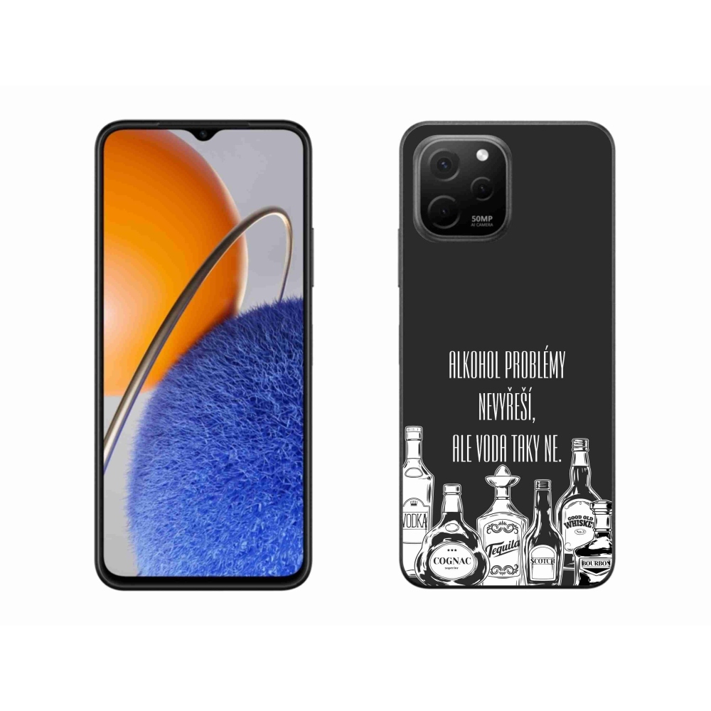 Gél borító mmCase a Huawei Nova Y61-hez - vicces szöveg fekete háttérrel