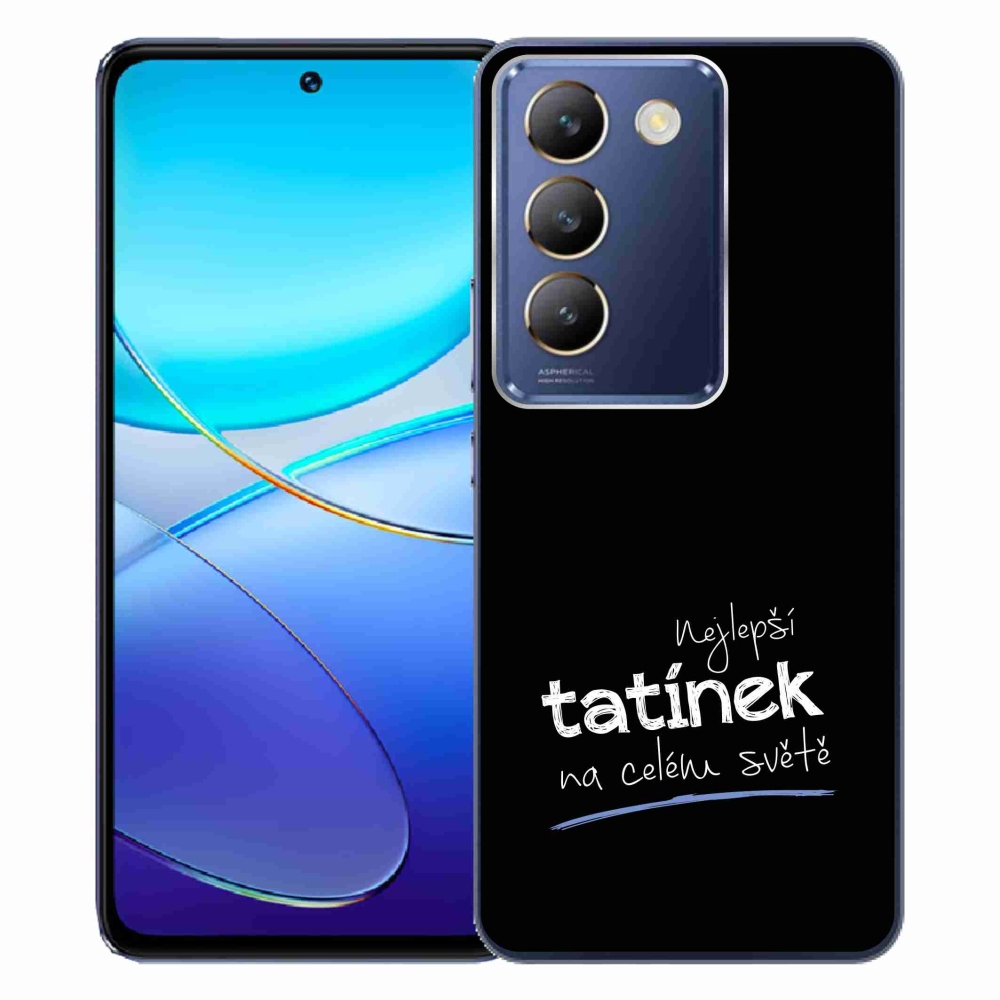 Gél borító mmCase a Vivo V40 SE 4G/5G - legjobb apuci 4 fekete háttérrel