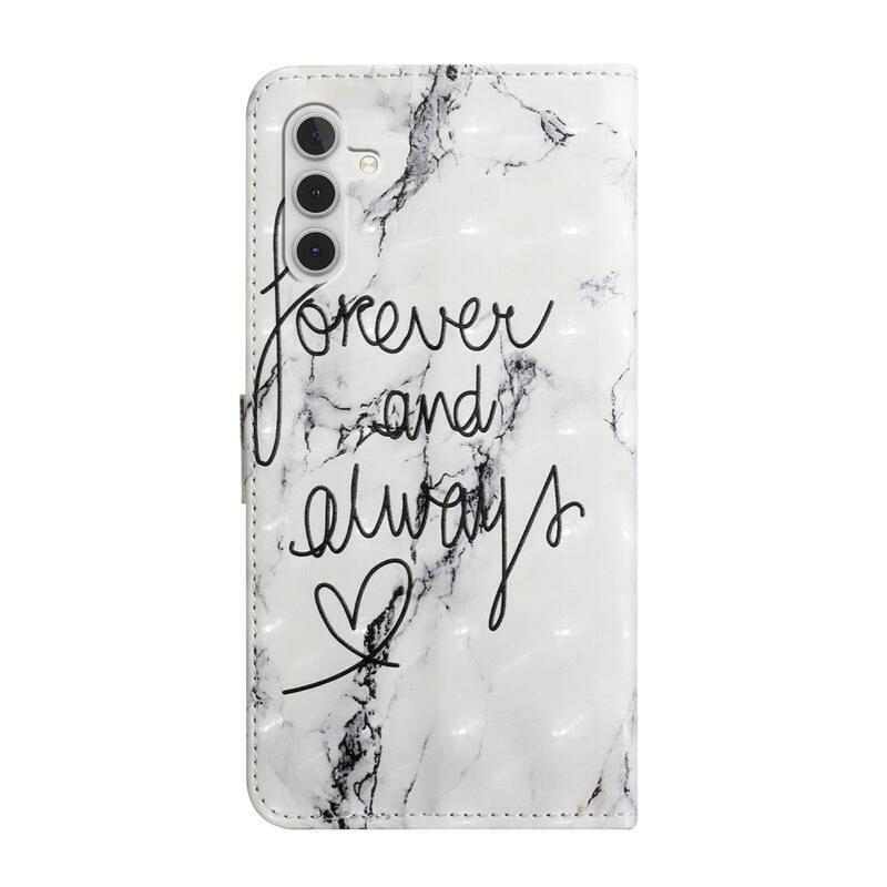 Kreatív pénztárca tok Samsung Galaxy A13 5G/Galaxy A04s (164,7 x 76,7 x 9,1 mm) - Örökké és mindig