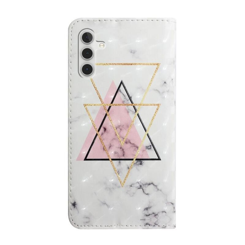 Kreatív pénztárca tok Samsung Galaxy A13 5G/Galaxy A04s (164,7 x 76,7 x 9,1 mm) - háromszögek