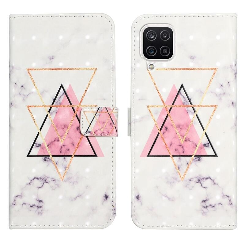 Kreatív pénztárca tok Samsung Galaxy A22 4G - háromszögek