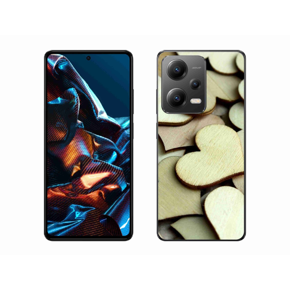 Gél borítás mmCase a Xiaomi Redmi Note 12 Pro 5G-hez - fából készült szívek