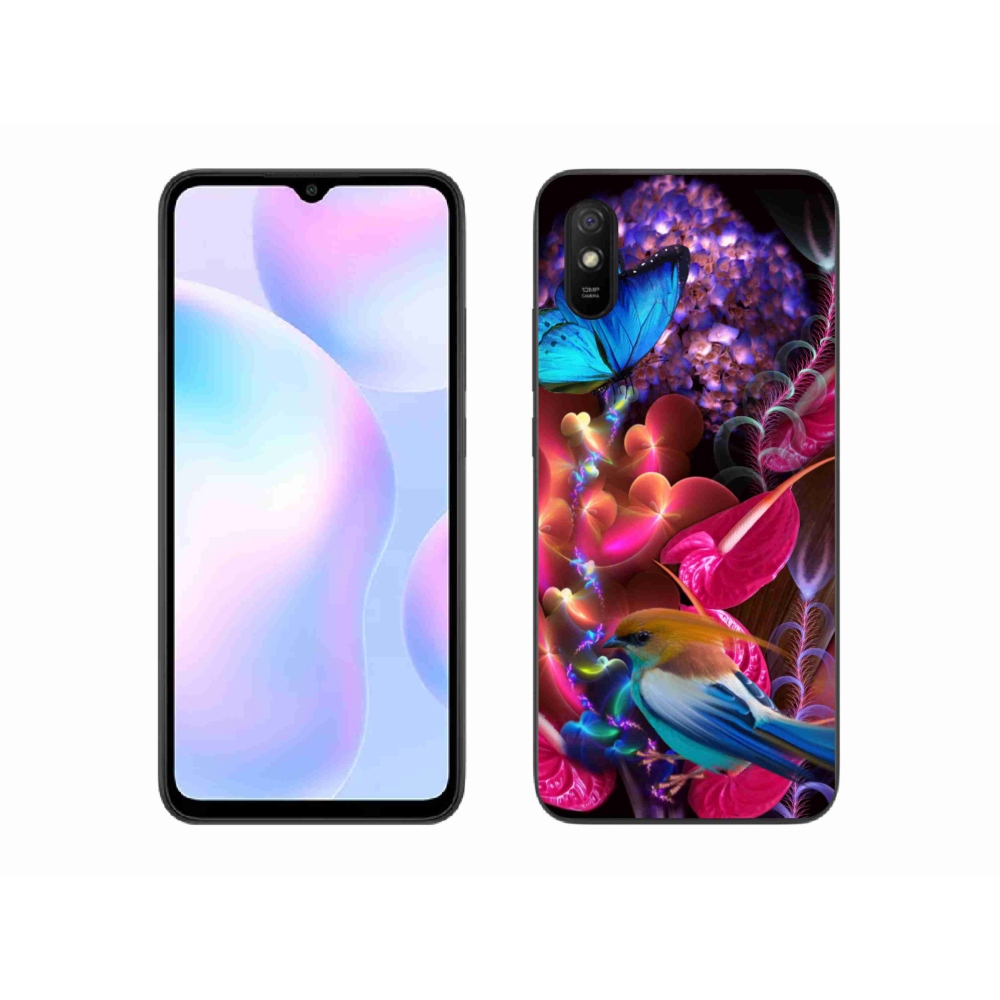 Gél borító mmCase a Xiaomi Redmi 9AT-hoz - színes virágok
