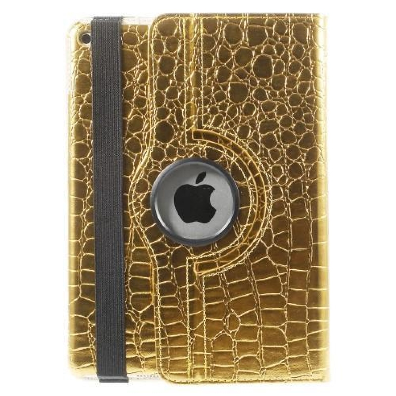 Krokó textúrájú iPad Air 2 tok - arany