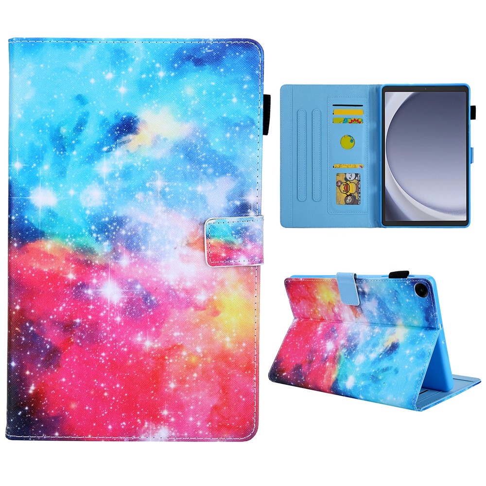 Kereszt alakú, intelligens záró tok Samsung Galaxy Tab A11/Tab A9 - csillagos égbolt