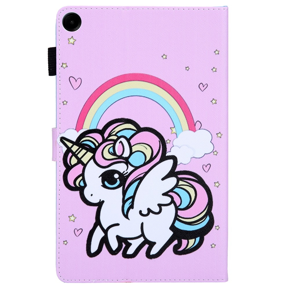 Kereszt okos tok Samsung Galaxy Tab A11/Tab A9 - póni és szivárványos
